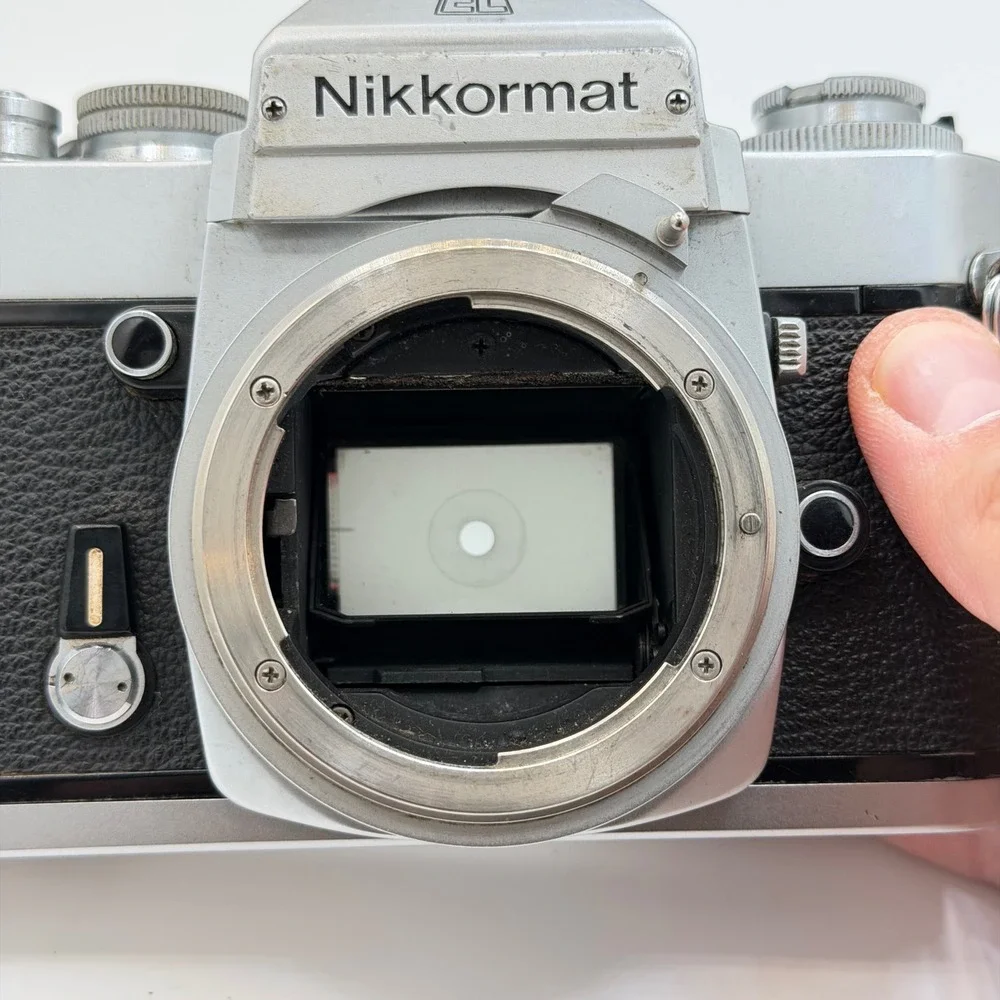 Nikon Nikkormat EL 35mm SLR Film Camera Body Silver Black Japan 5269134 TESTED
